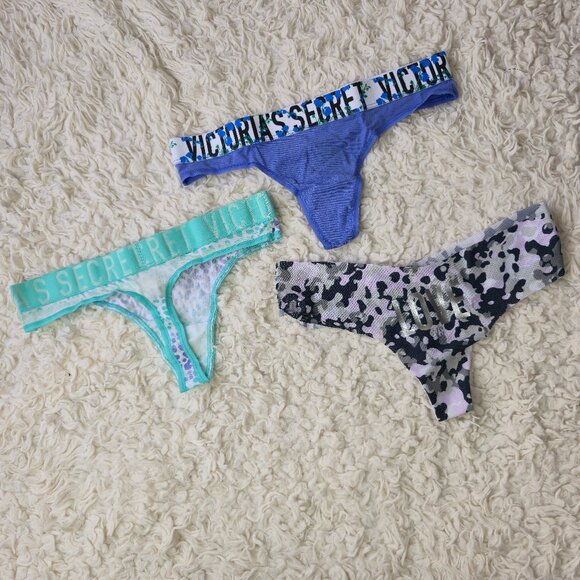 New Victoria's Secret Colorful Thongs - Picture 1 of 15
